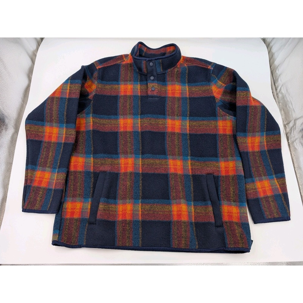 Duluth Timberlodge 1/4 Snap Fleece Men's Large Jacket Relaxed Fit Shacket‎ Plaid